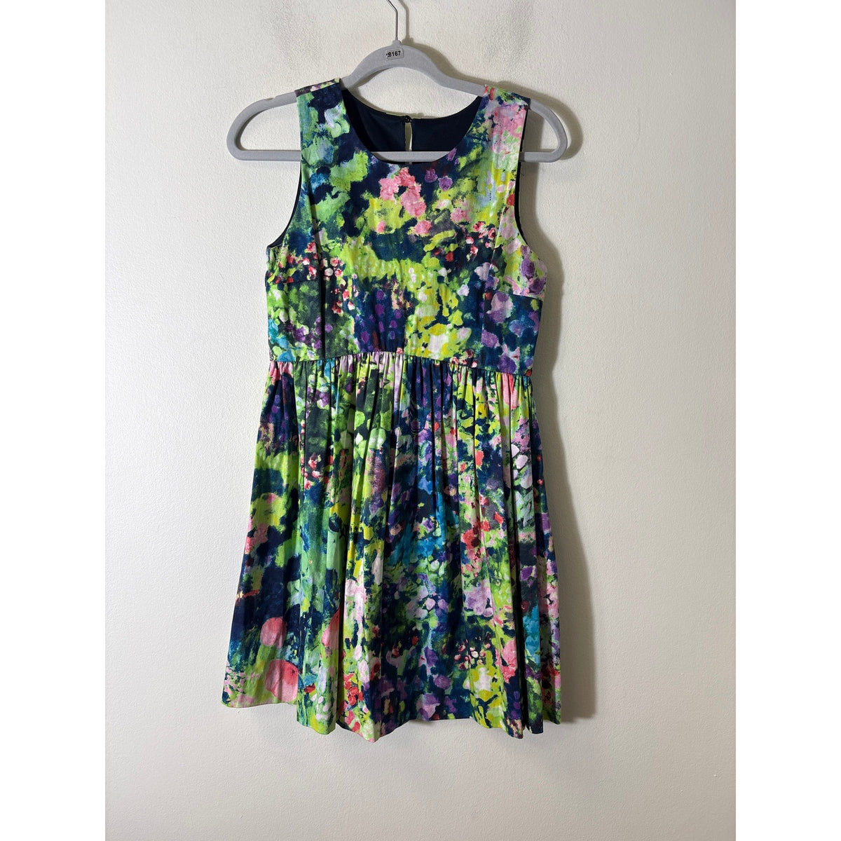 Zara Basic Floral Watercolor Sleeveless Mini Dress Sz S