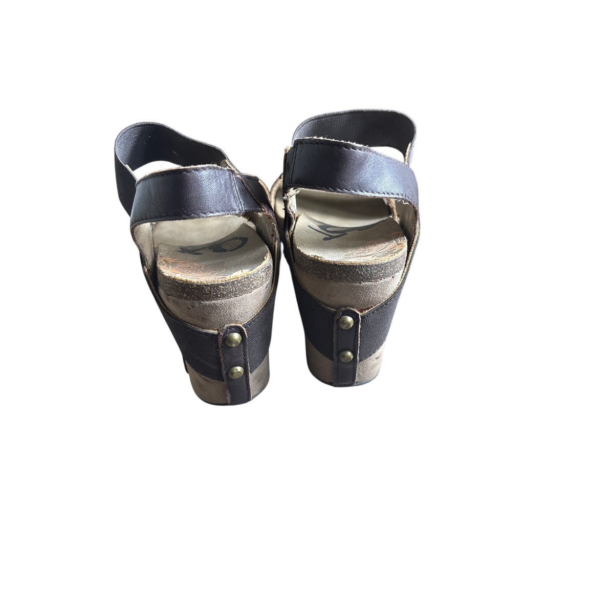 OTBT Dark Brown Wedge Strap Sandals Sz 8