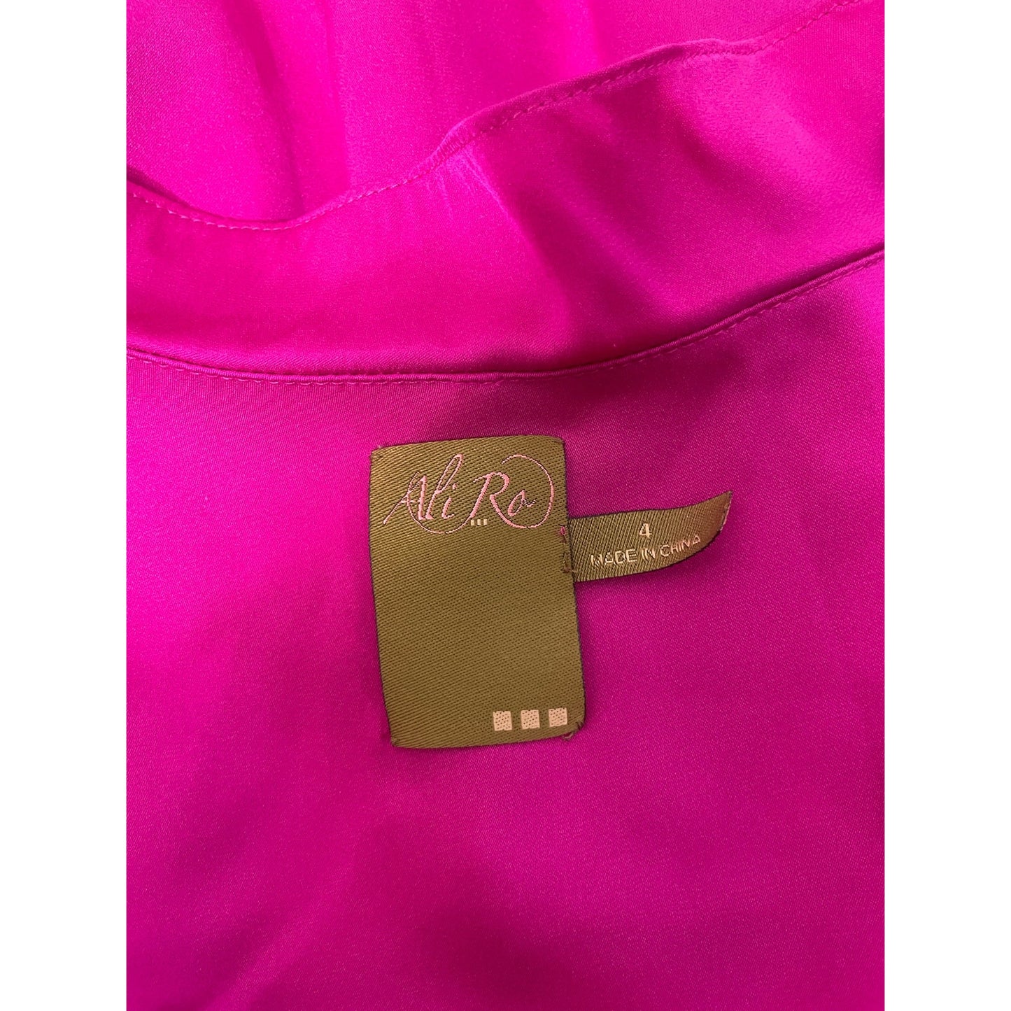 NWT Ali Ro Hot Pink Sleeveless Ruffle Mini Dress Sz 4