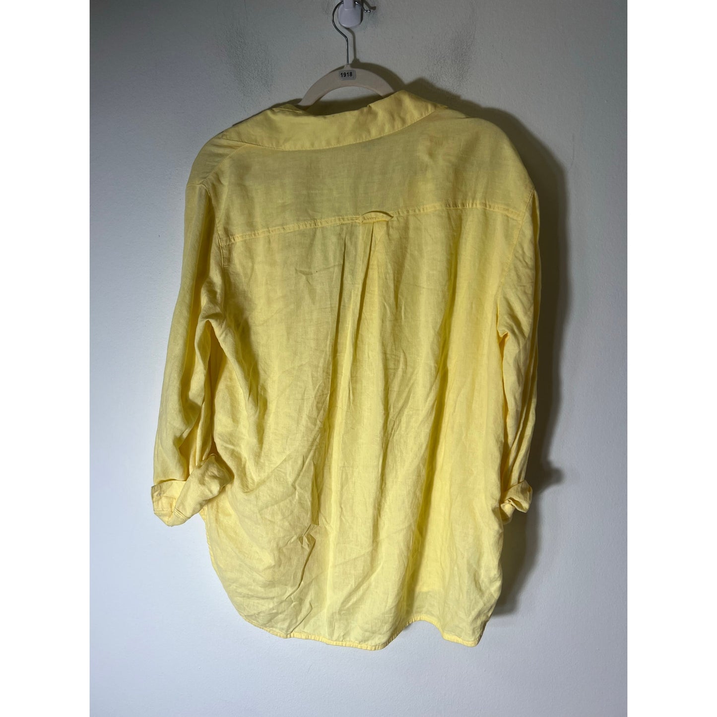 Old Navy Yellow Long Sleeve Button Up Shirt and Matching Shorts Sz S