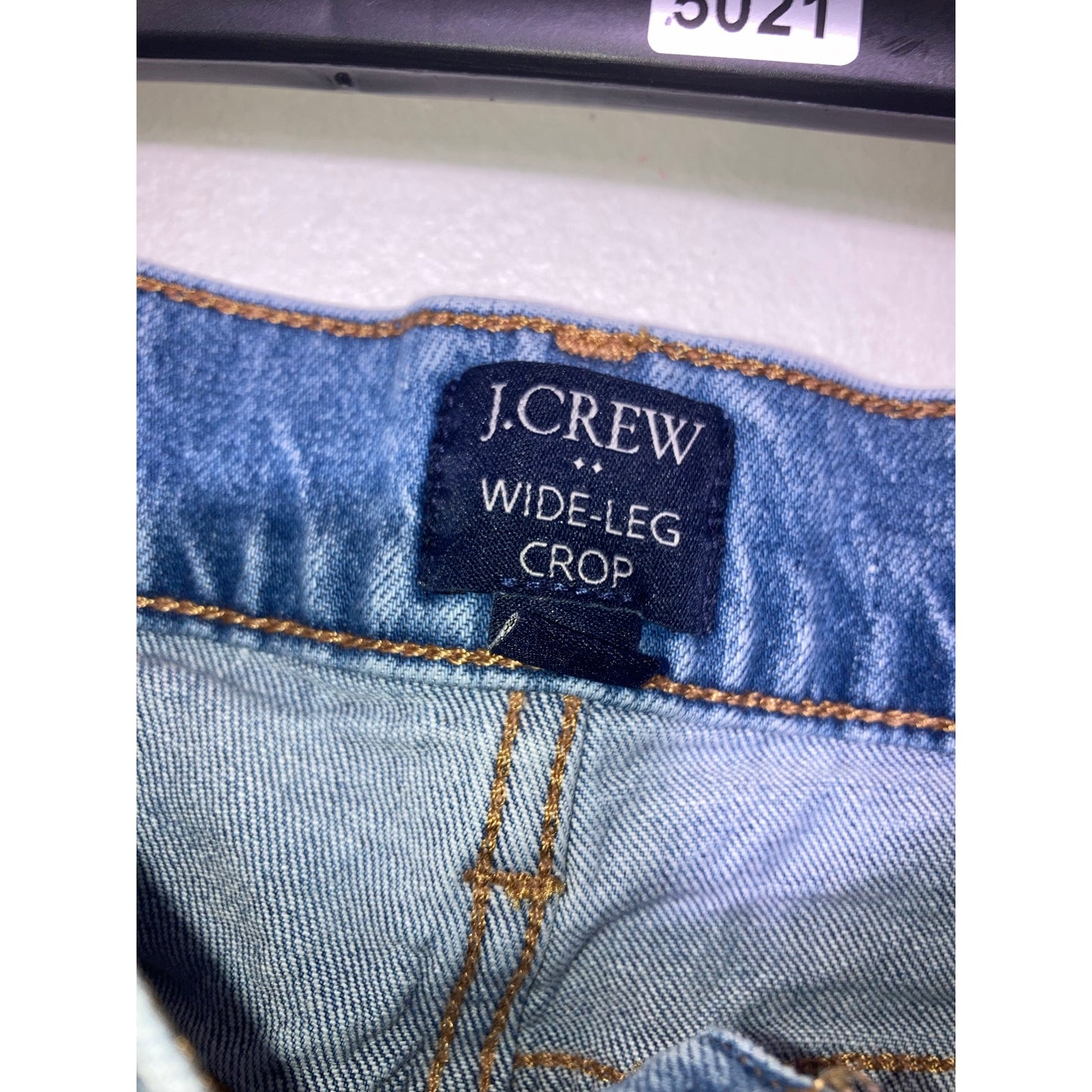 J Crew Wide Leg Crop Light Wash Denim Sz 28