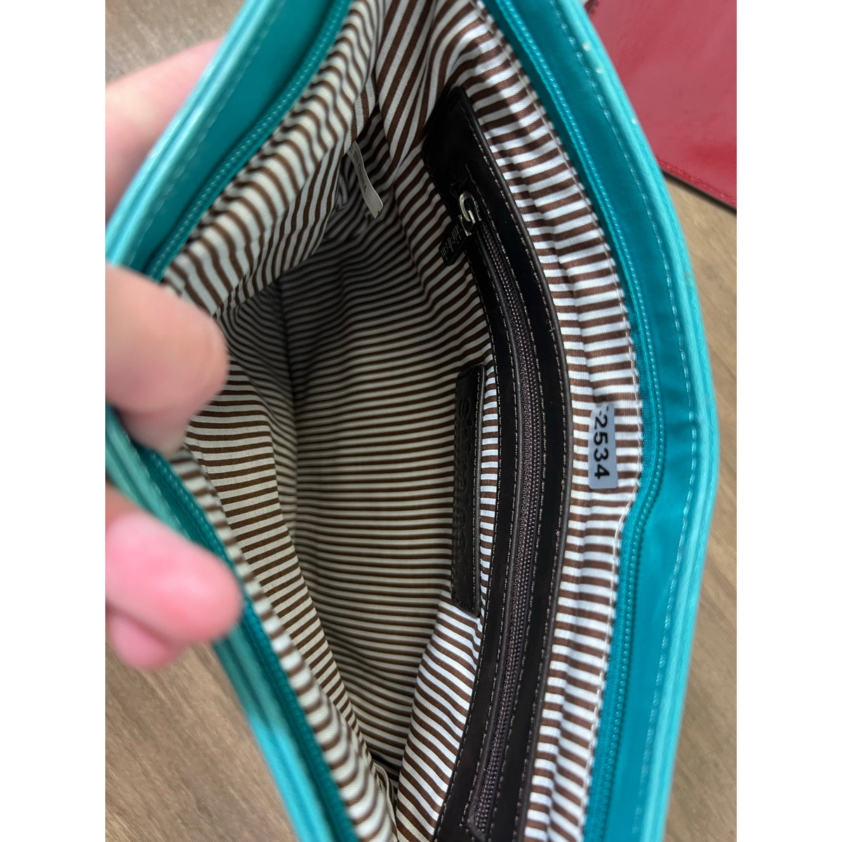 Shiraleah Teal Blue Foldable Clutch