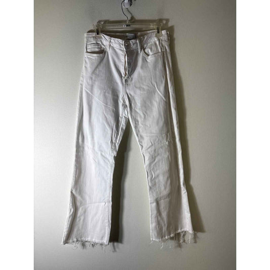 Just Black Denim White Frayed Jeans Sz 30