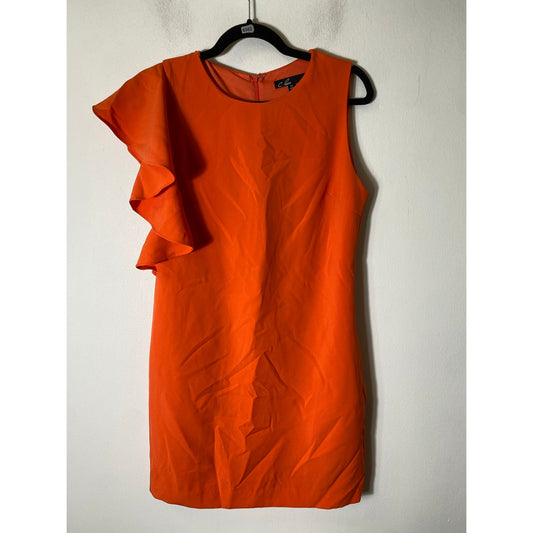 C. Luce Bright Orange Sleeveless Knee Length Cocktail Dress Sz M