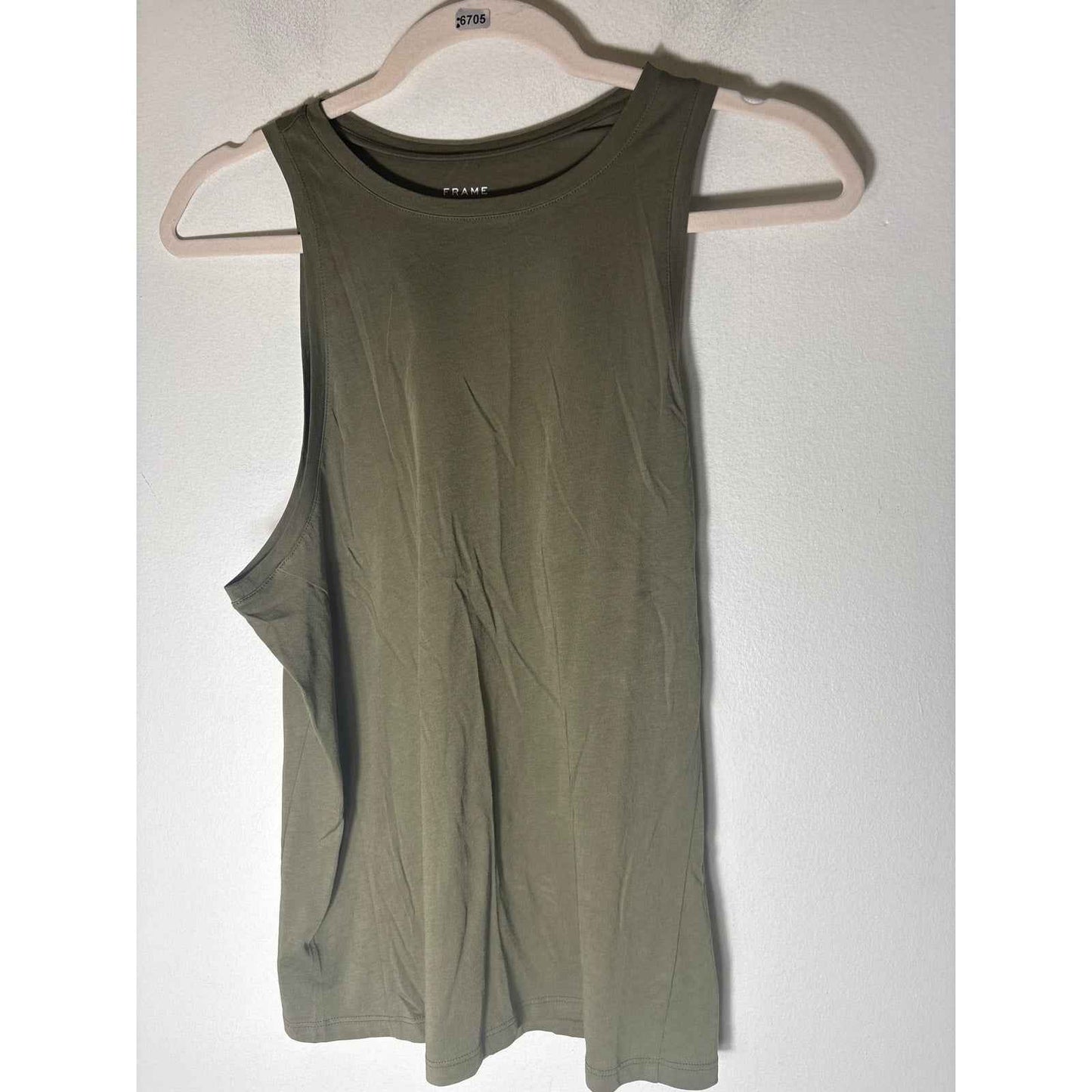 Frame Olive Green Le Mid Racer Tank Top Sz M