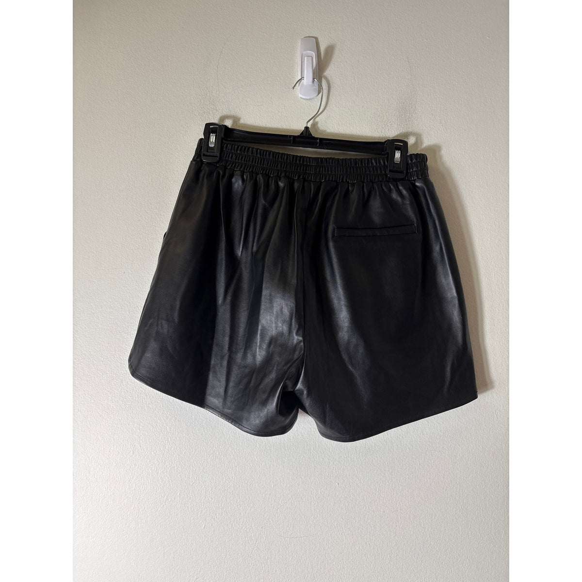 Joy Joy Faux Leather Black Shorts Sz S