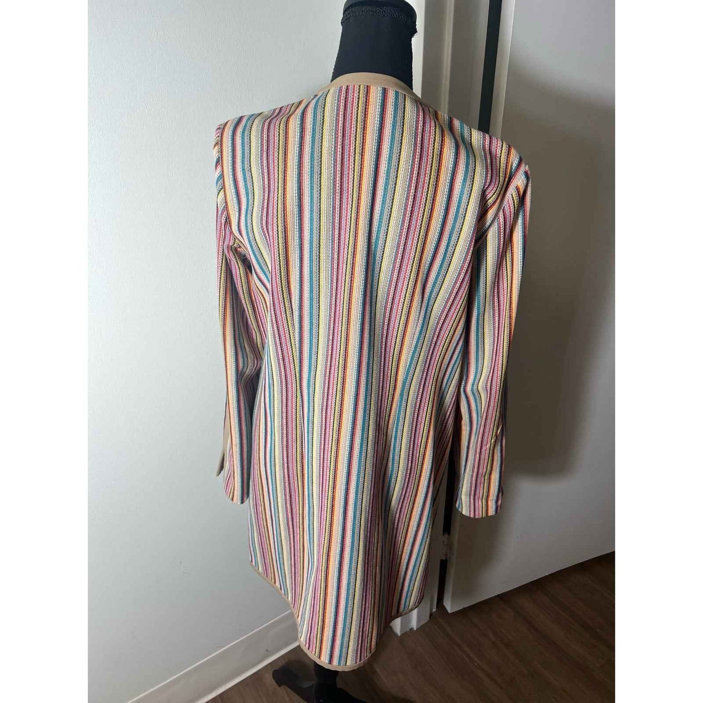 W by Worth Rainbow Zip Up Tunic Coat size 6