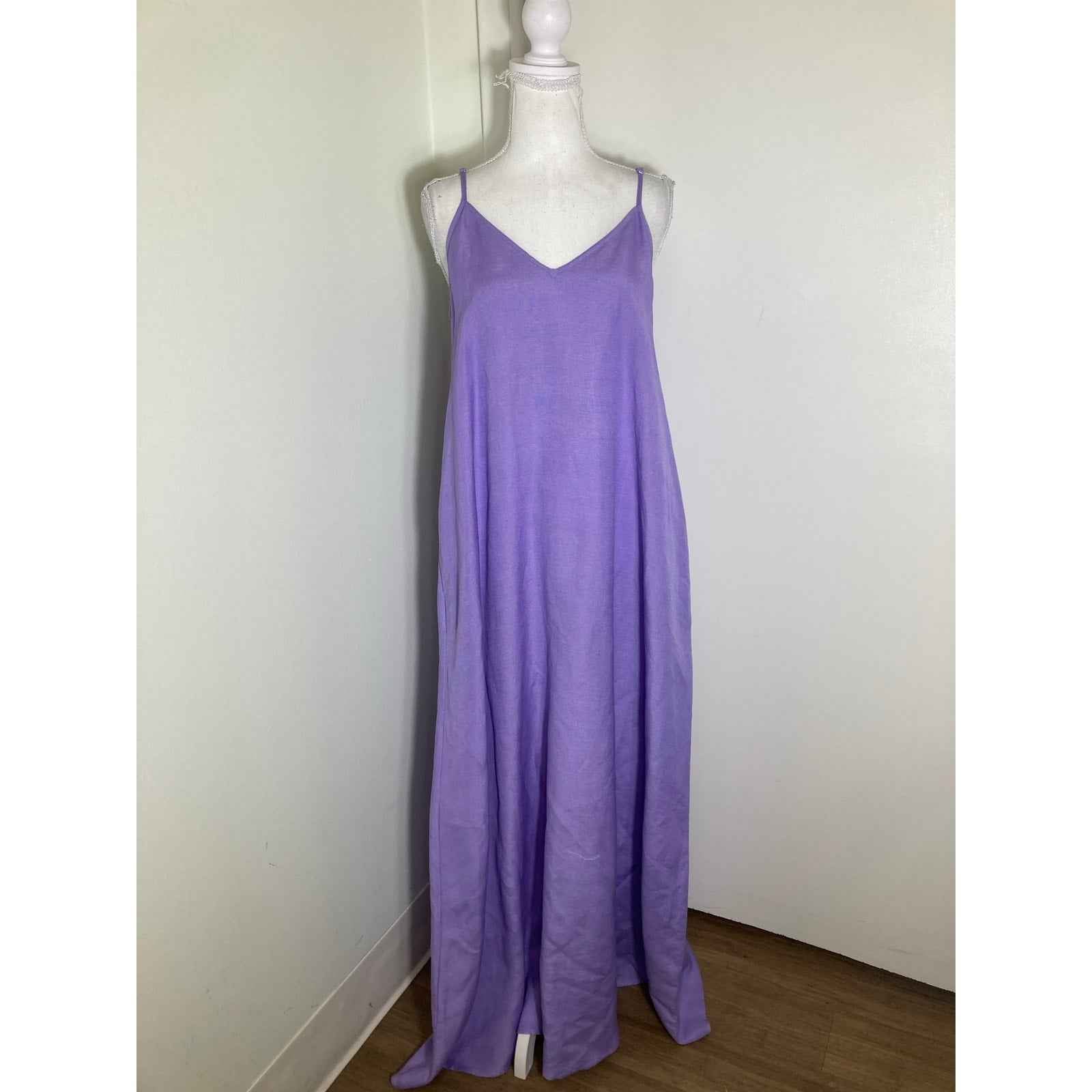 New L'Agence Lavendar V Neck Maxi Sz S