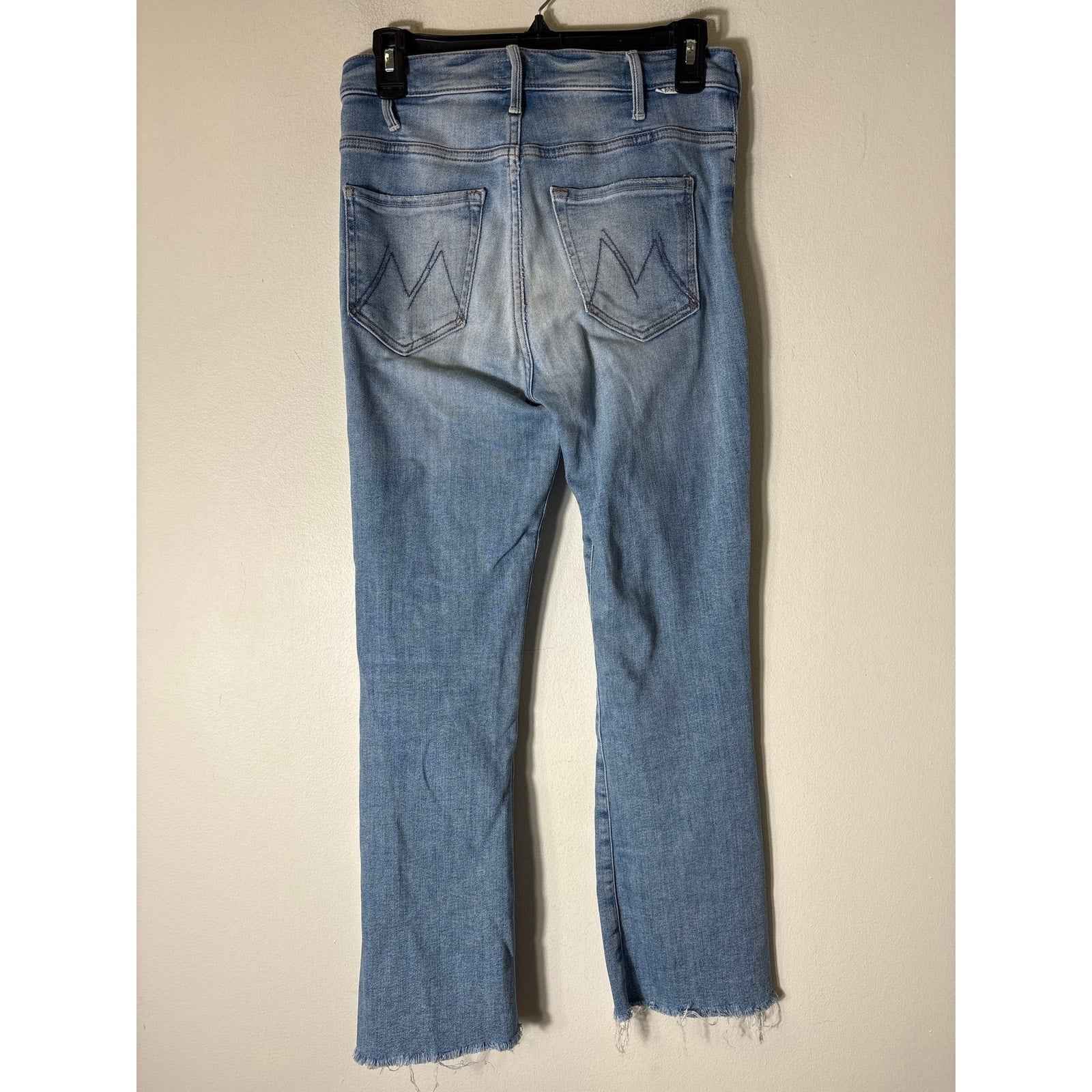 Mother "The Hustler Ankle Fray" Light Wash Blue Jeans 26