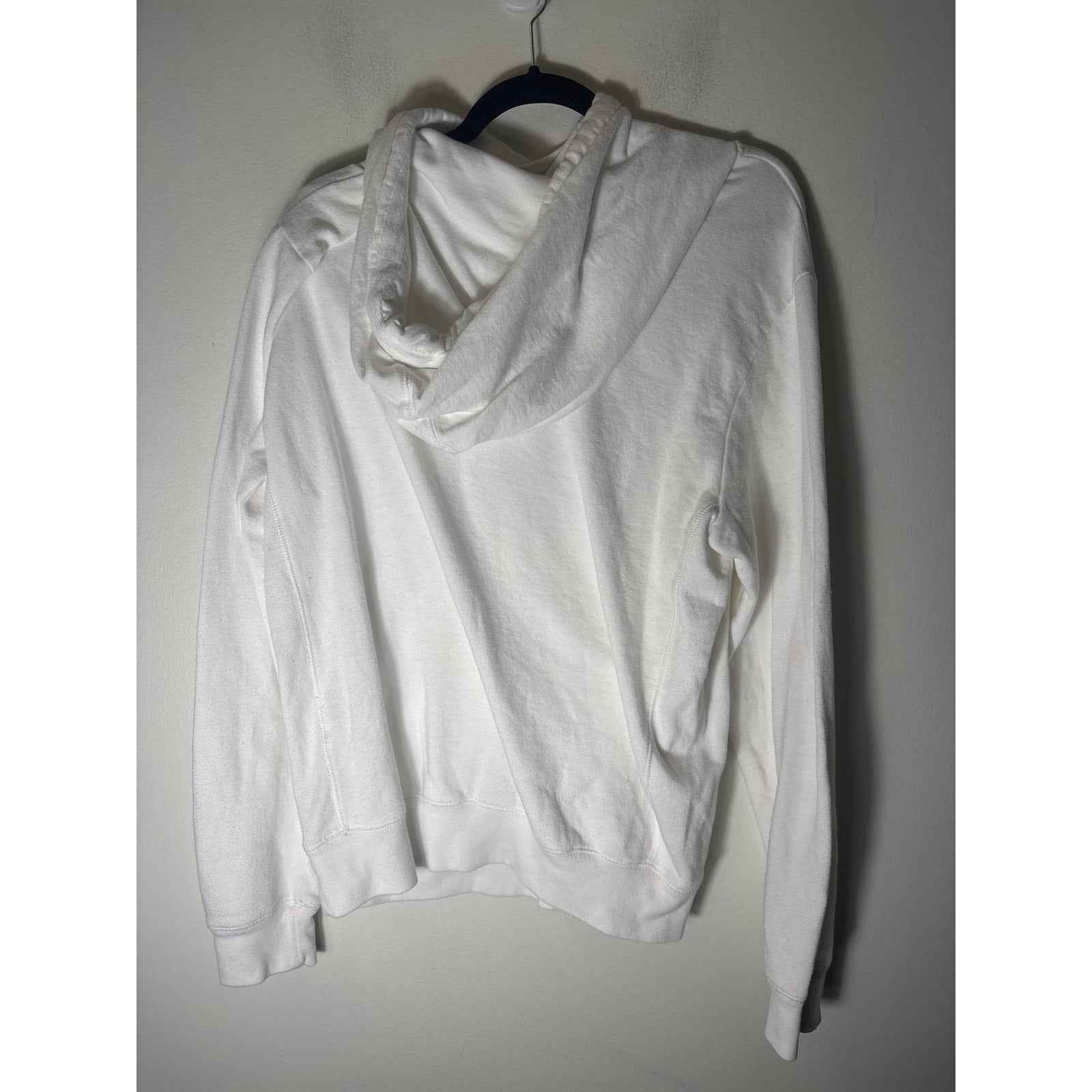 League White Long Sleeve TCU Hooded Sweatshirt Sz M