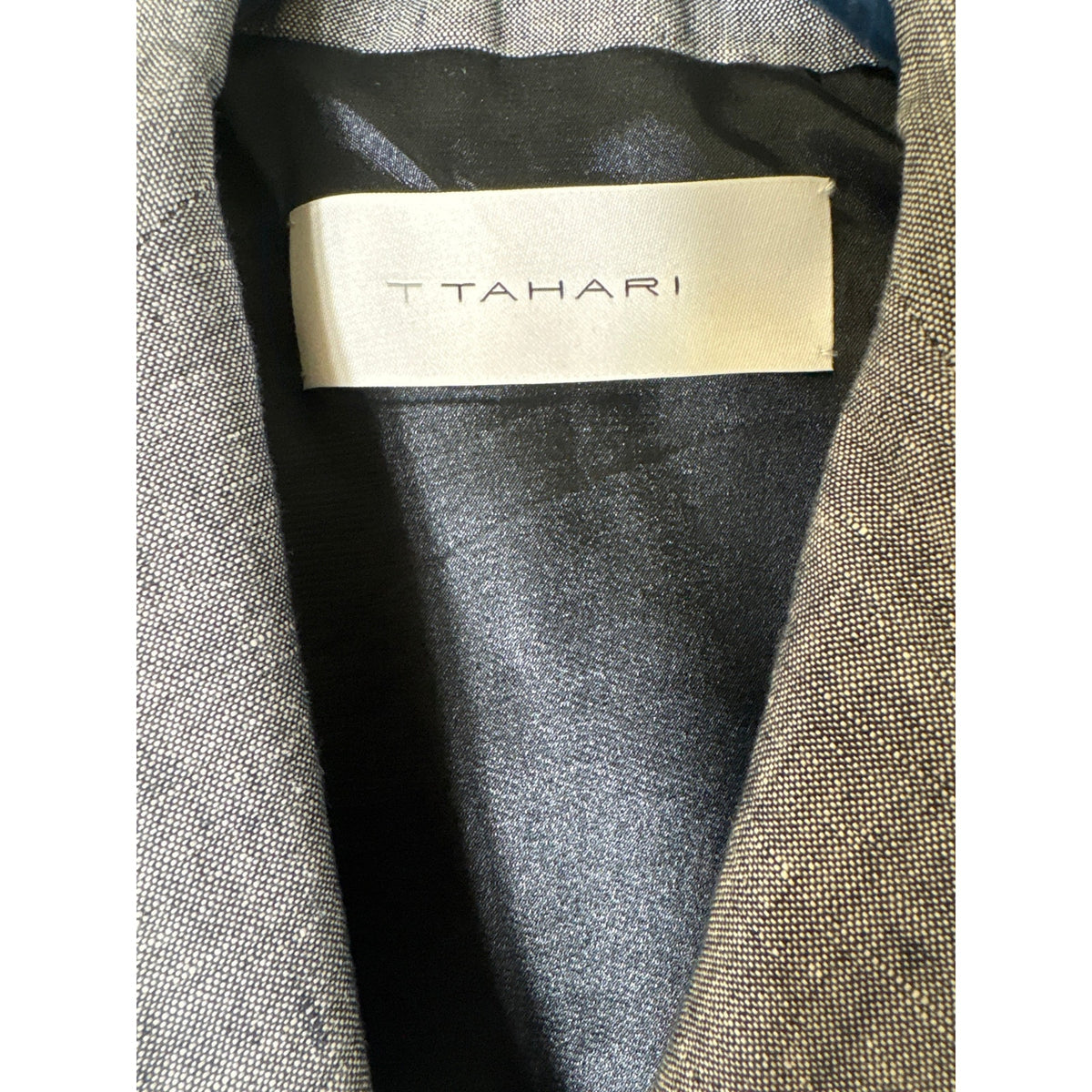 Tahari Gray Long Sleeve Snap Front Blazer Sz 0
