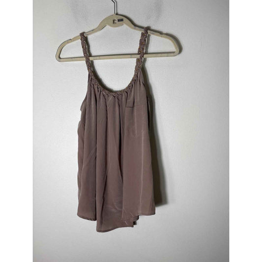 founty's Light Brown Silk Tank Sz S