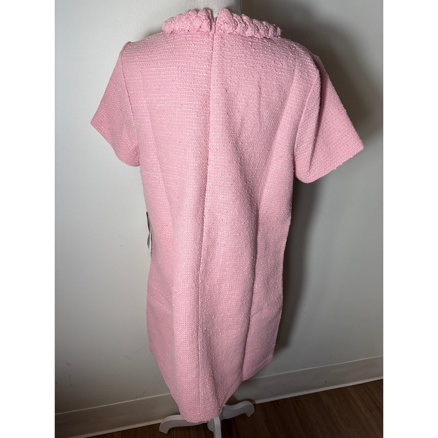 NWT Tuckernuck Pink Tweed "Jackie" Dress Sz L