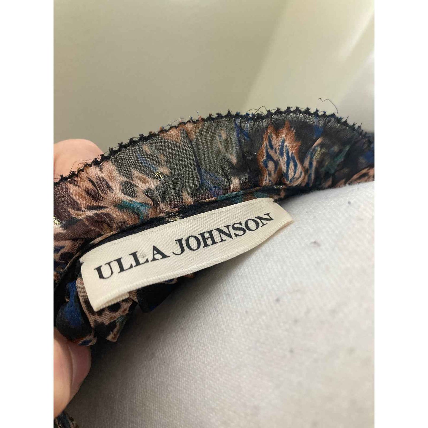 Ulla Johnson Silk Blend Black and Brown Print Maxi Sz 2