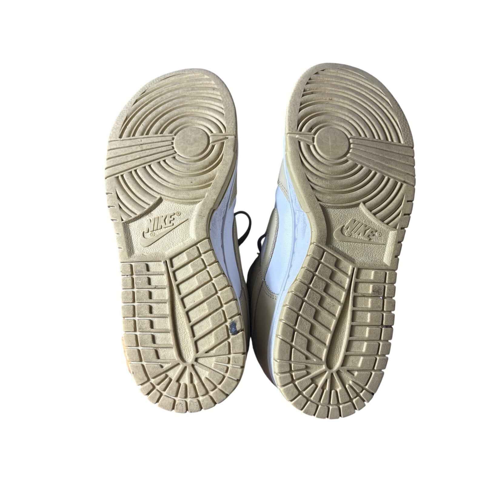 Nike Low Top Tan And White Dunks Sz 6.5