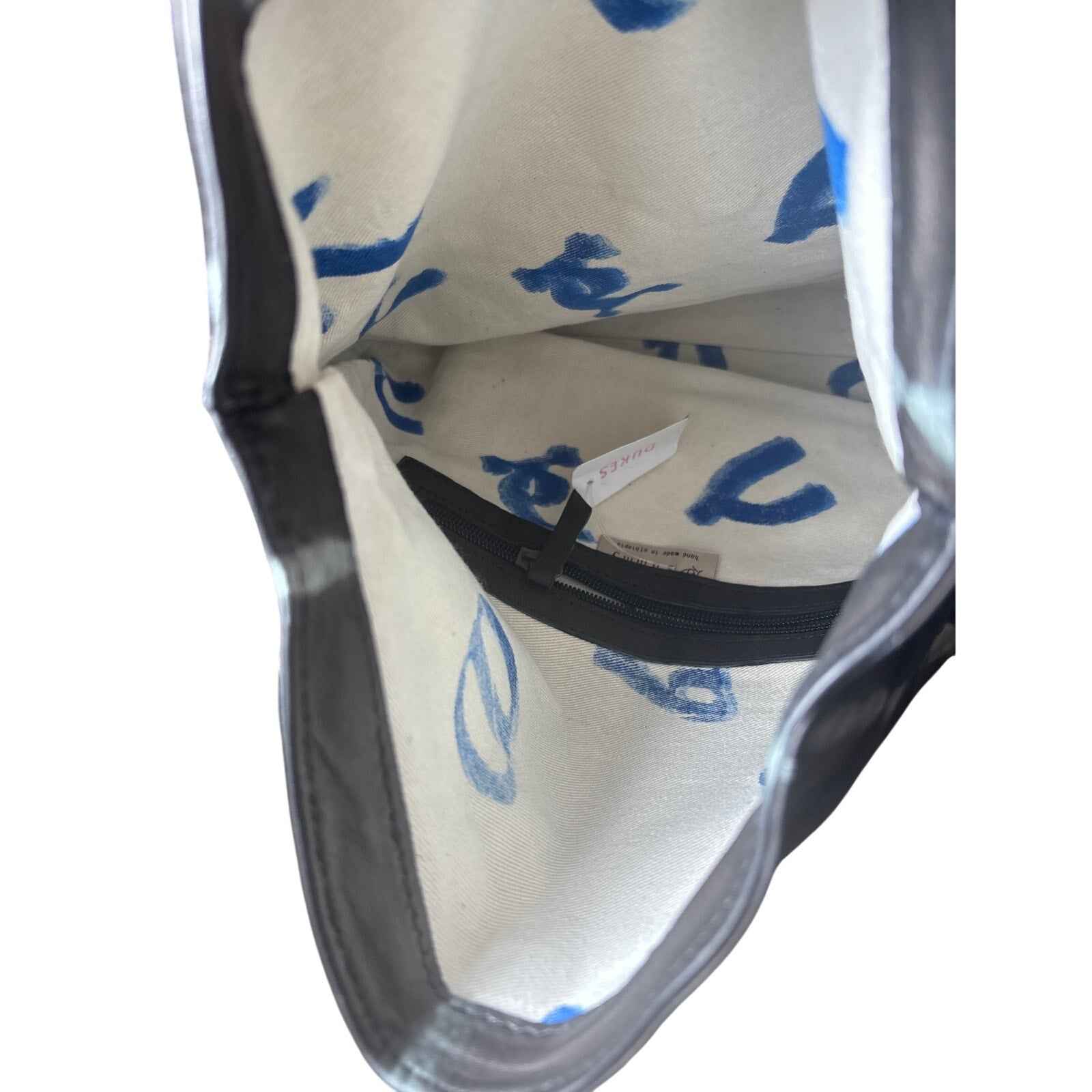 NWT Sammy Handmade in Ethiopia Leather Bag in Black Tie Dye