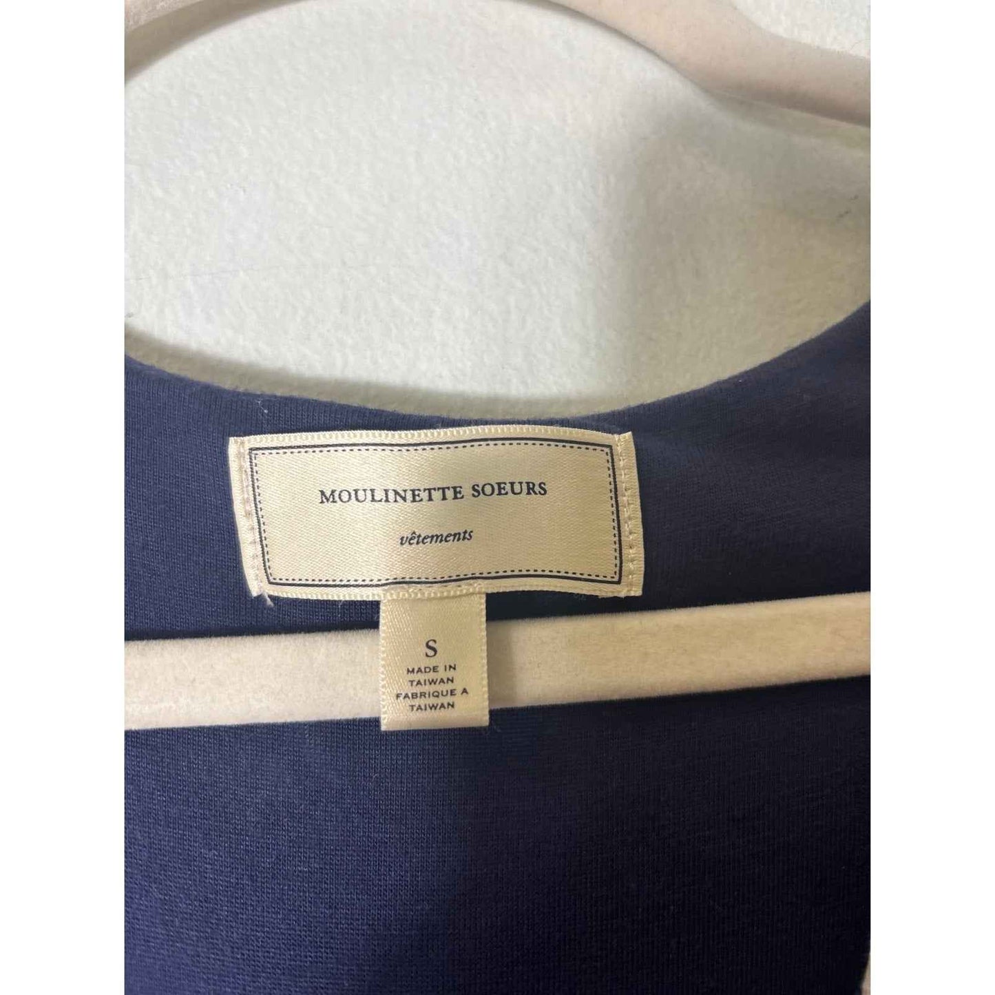 Moulinette Soeurs Green Navy Cap Sleeve Maxi Dress Sz S