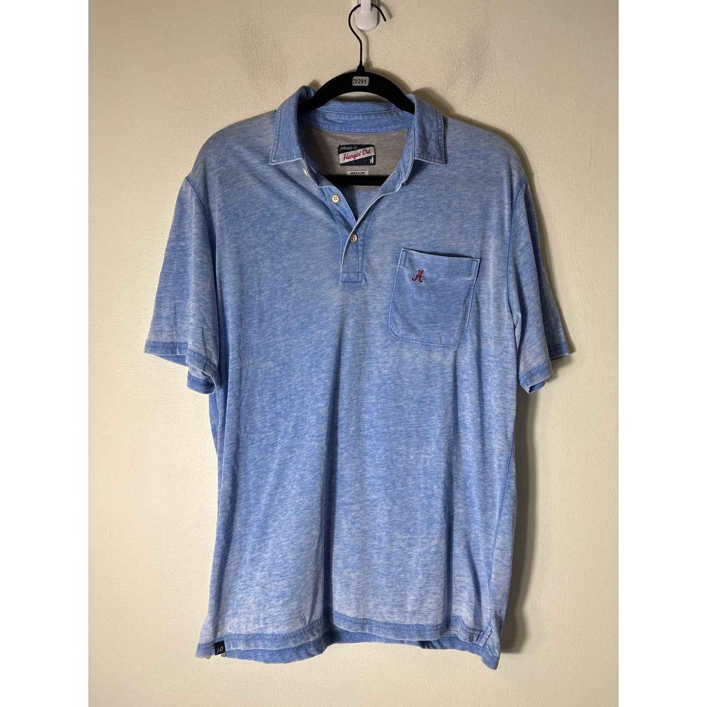 Mens Jonnie-O Blue Short Sleeve Alabama Polo Style Shirt Sz M
