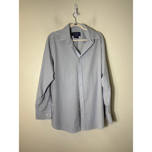 Men's Mizzen + Main Pale Blue Long Sleeve Button Up Dress Shirt Sz XL
