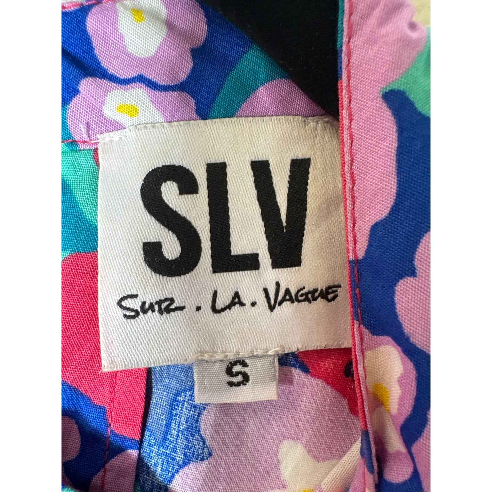 Sur La Vague Bright Floral Shirt Sz S