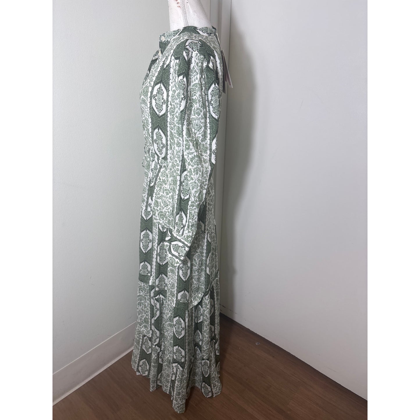 NWT Beyond by Vera Green Long Sleeve Maxi Dress Sz M