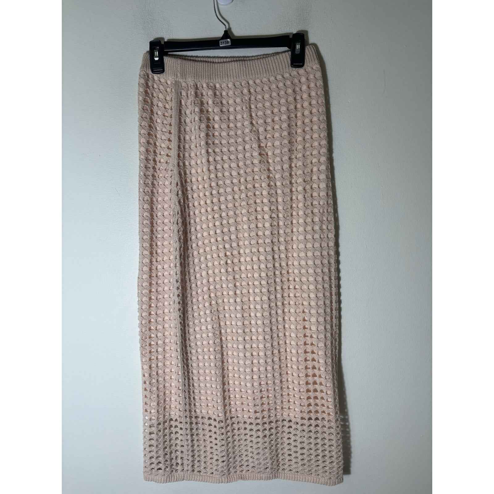NWT Pants Store Beige Knit Skirt and Top Set Sz L