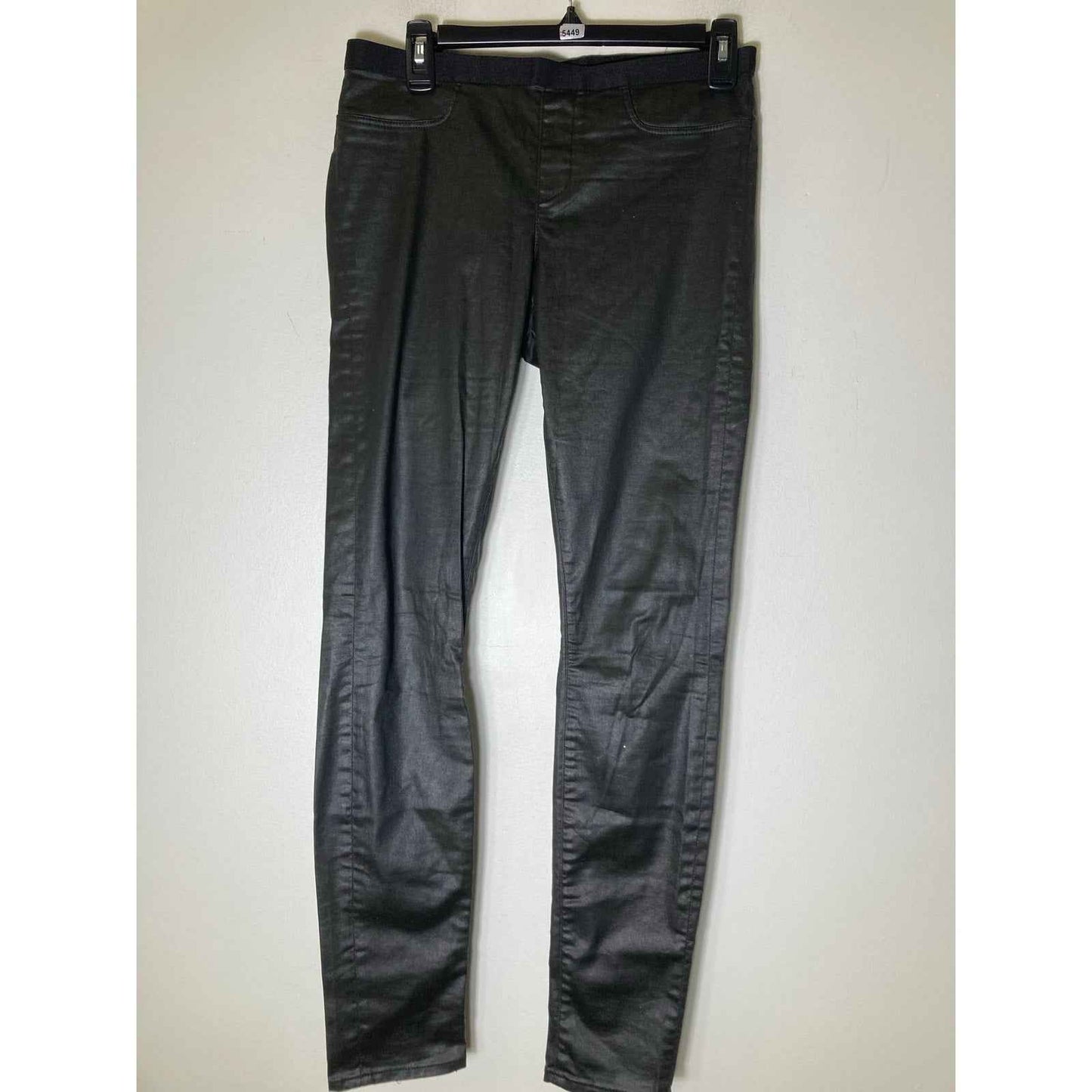 Helmut Lang Chocolate Pull On Faux Leather Pants Sz 28