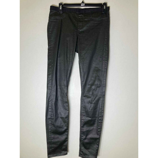 Helmut Lang Chocolate Pull On Faux Leather Pants Sz 28