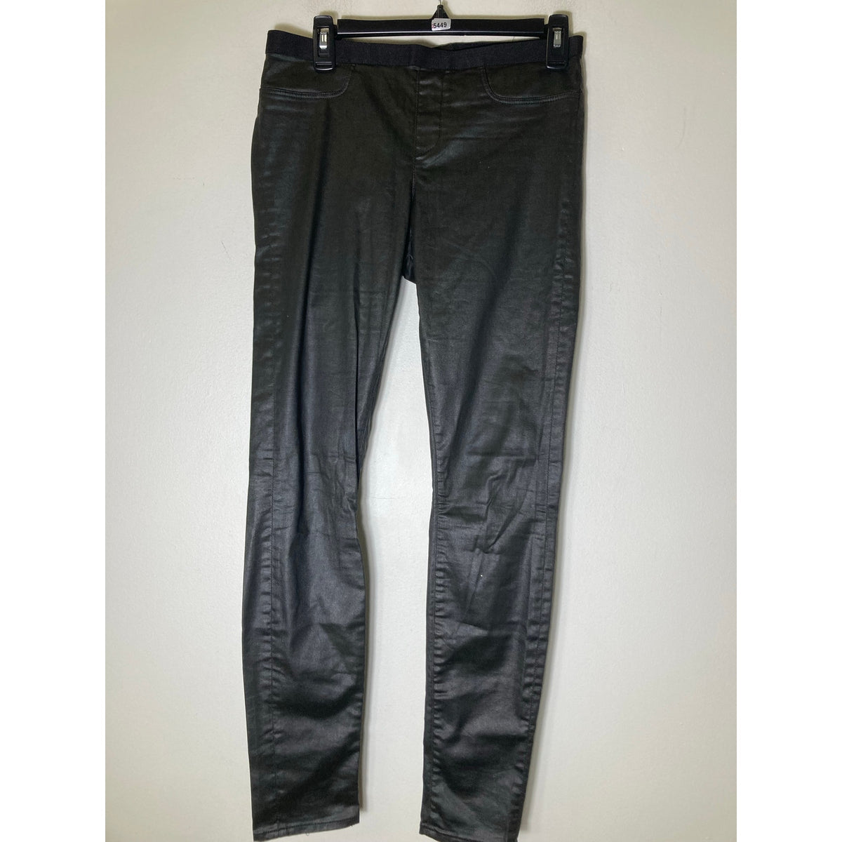 Helmut Lang Chocolate Pull On Faux Leather Pants Sz 28