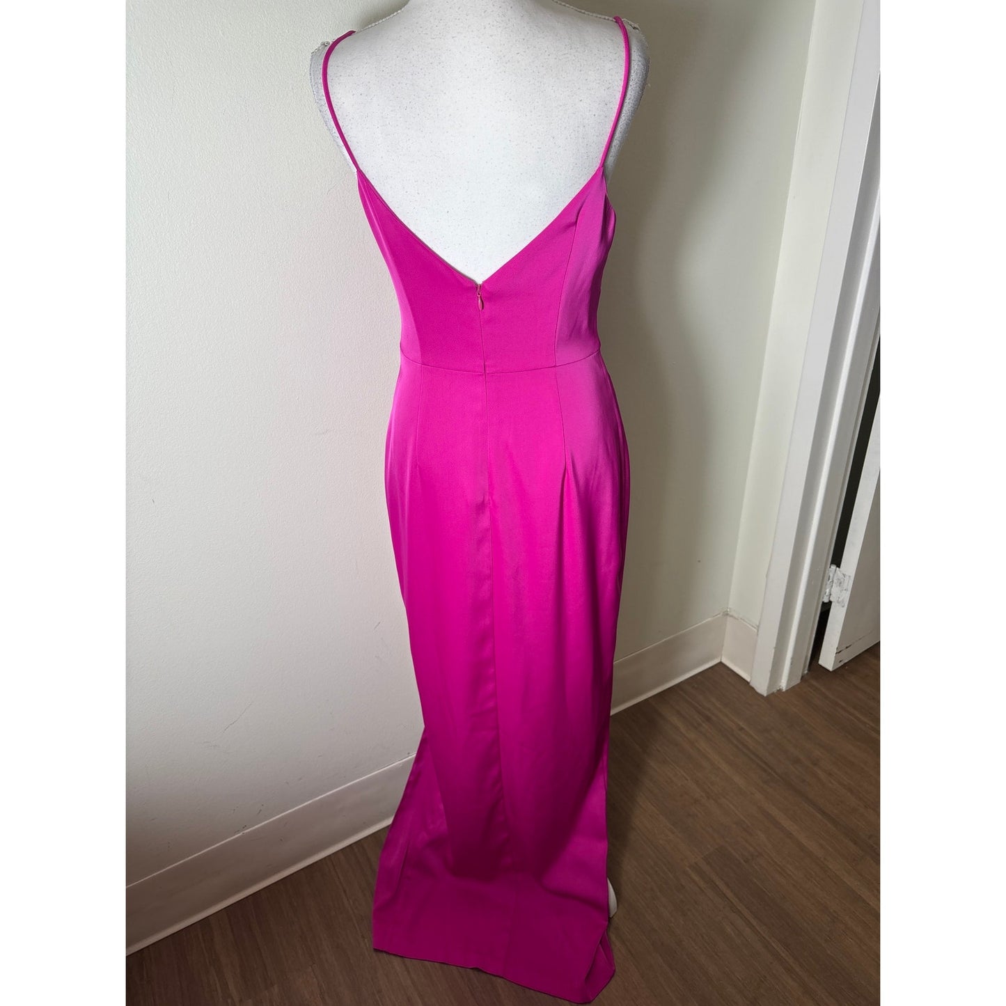 Aiden by Aiden Maddox Fushia Floor Length Gown Sz 2