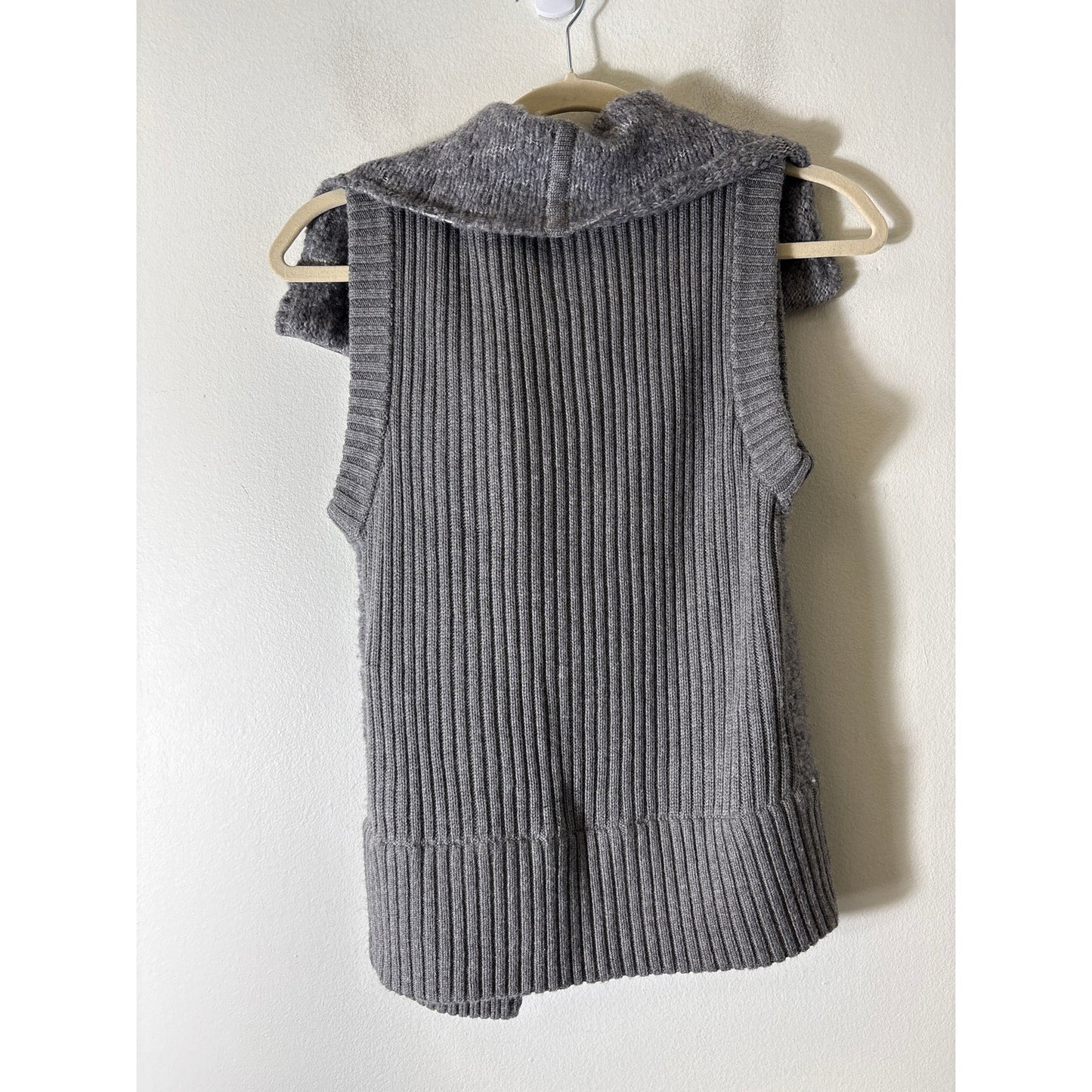 Banana Republic Gray Sleeveless Zip Front Cardigan Sz XS