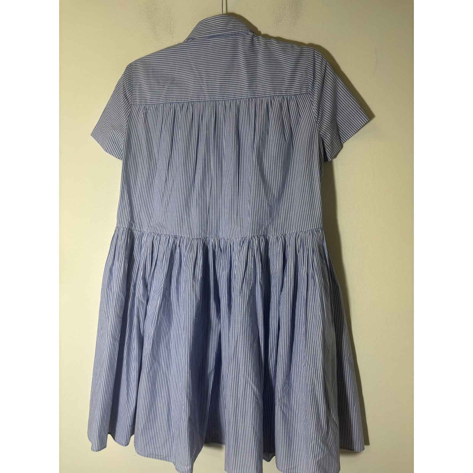 Broome Street KAte Spade Blue and White Pin Stripe Button Up Dress Sz XS