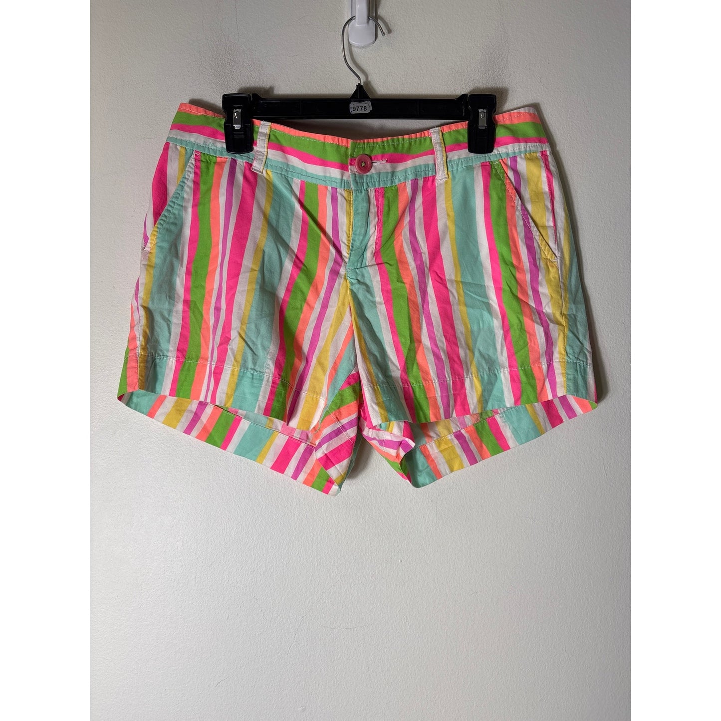 Lilly Pullitzer Bright Colorful Callahan Striped Shorts Sz 10