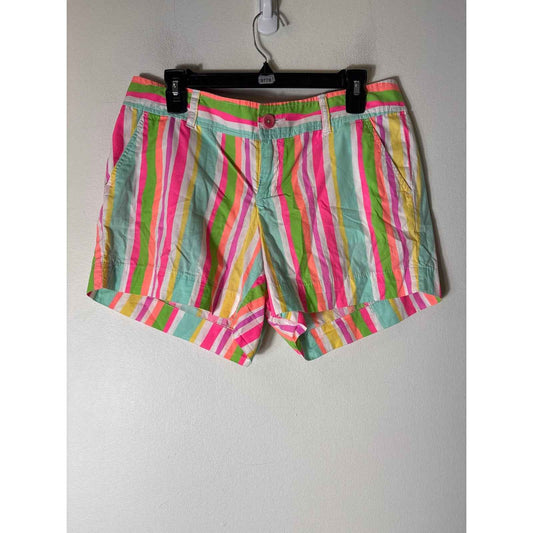 Lilly Pullitzer Bright Colorful Callahan Striped Shorts Sz 10