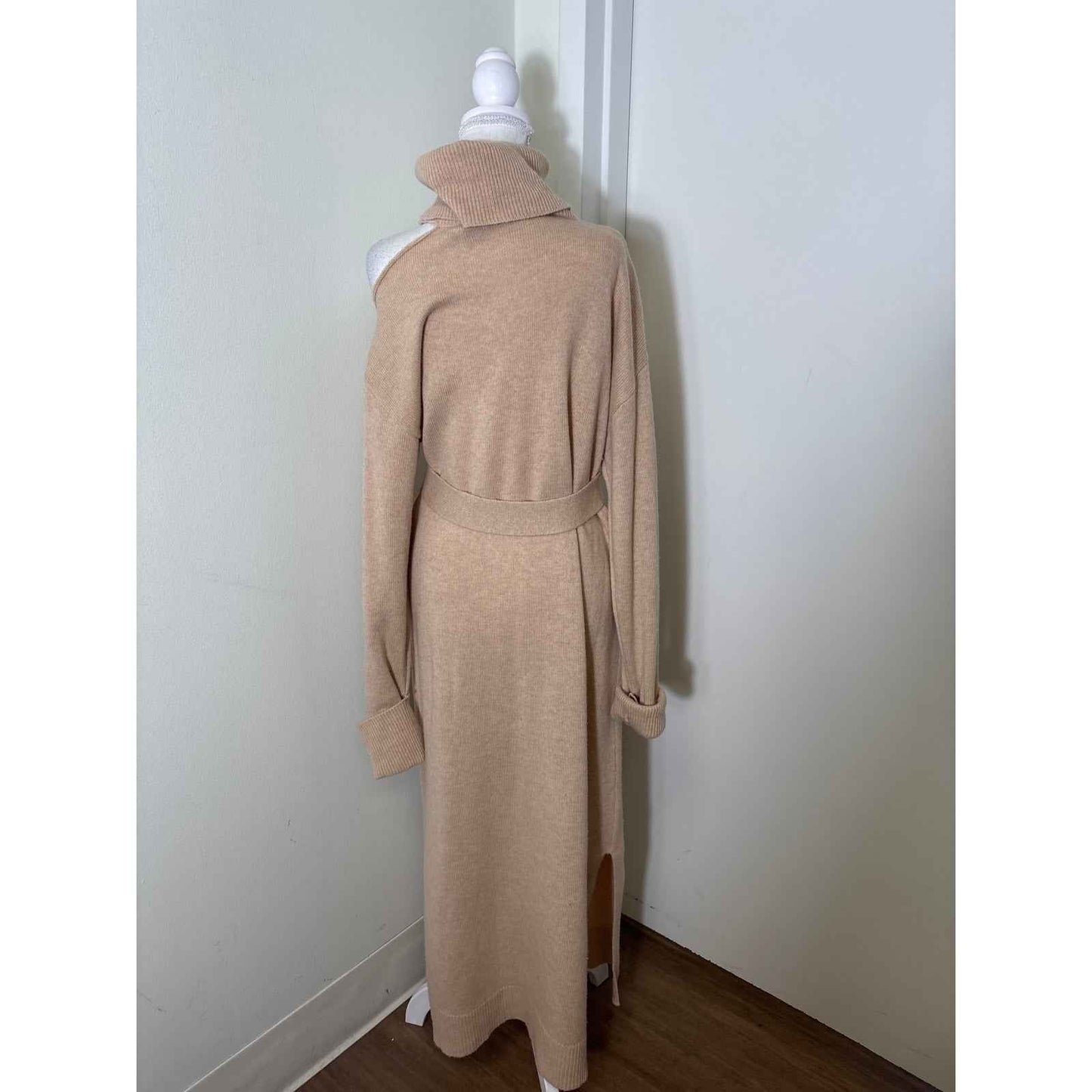Paige Beige Long Sleeve Maxi Sweater Dress Sz M