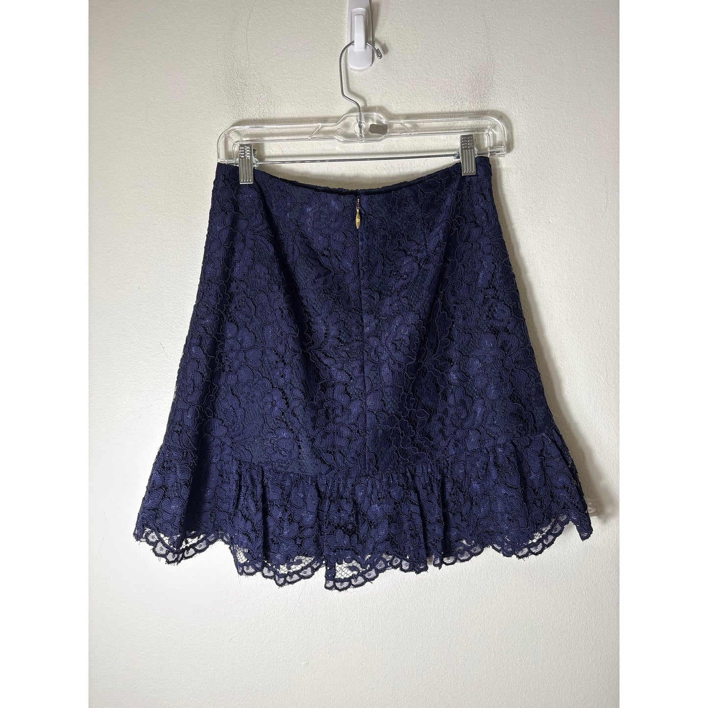 Draper James Midnight Blue Lace Mini Skirt Sz 2