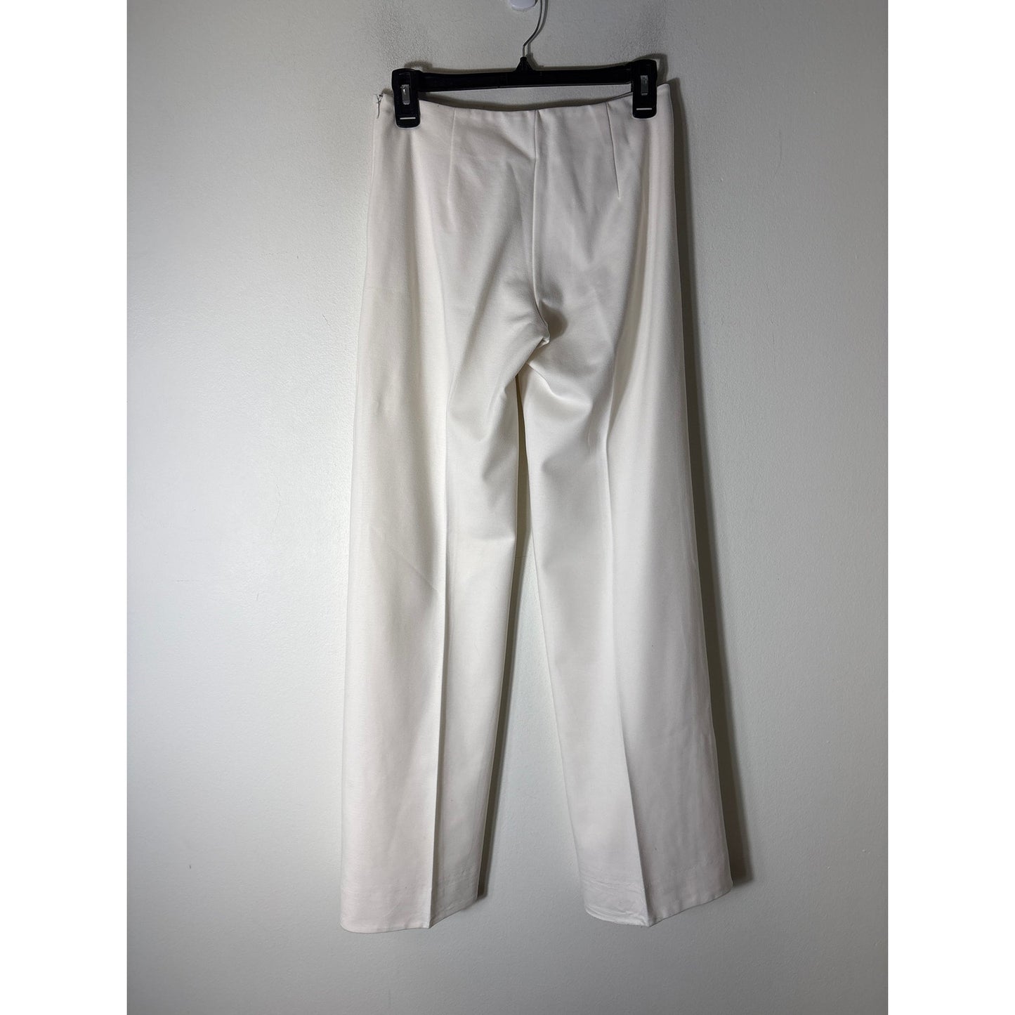 J. McLaughlin Cream Straight Leg Flat Front Zip Pants Sz 2
