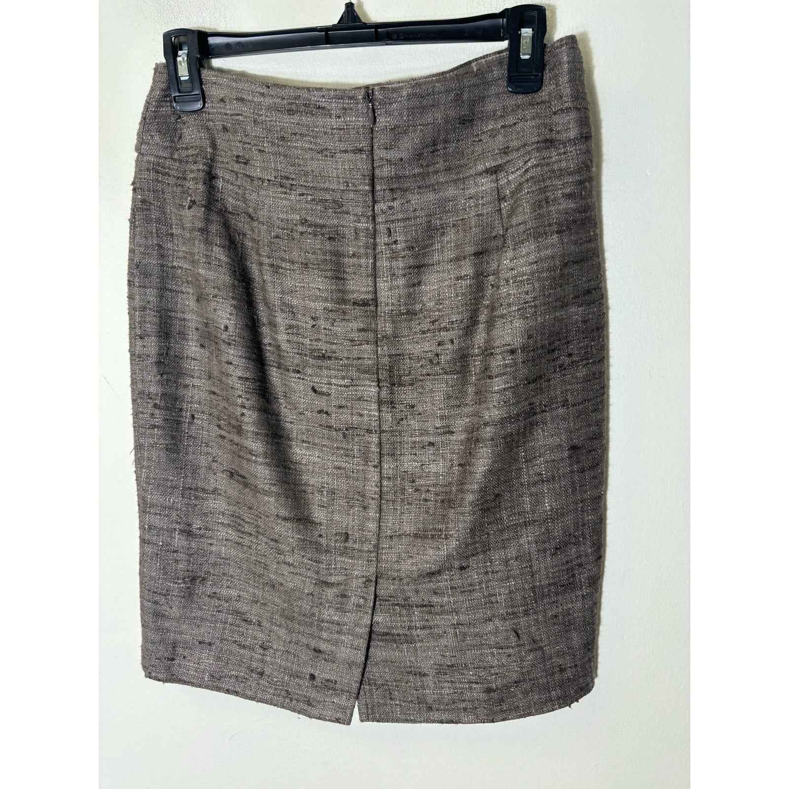 Trina Turk Brown Tweed Knee Lenth Skirt Sz 4