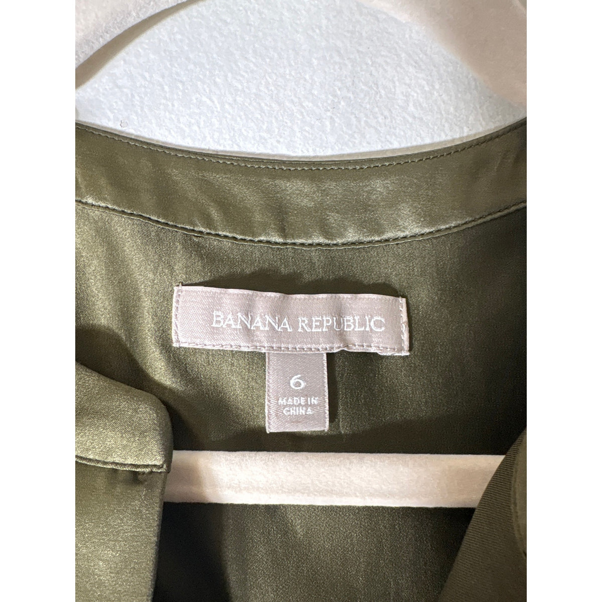 Banana Republic Dark Green Long Sleeve Knee Length Dress Sz 6
