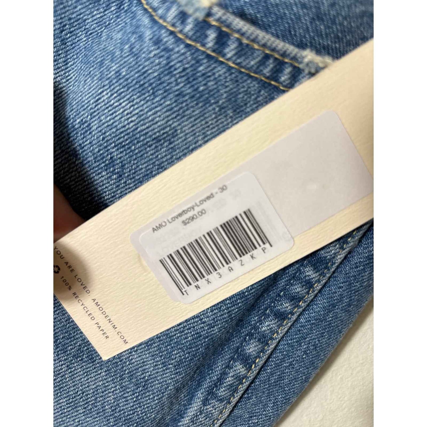 NWT AMO Loverboy Easy Fit High Rise Straight Leg Sz 30