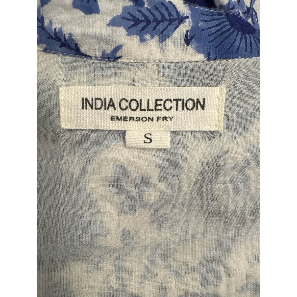 Emerson Fry / India Collection Blue and White Floral Maxi Dress Sz S