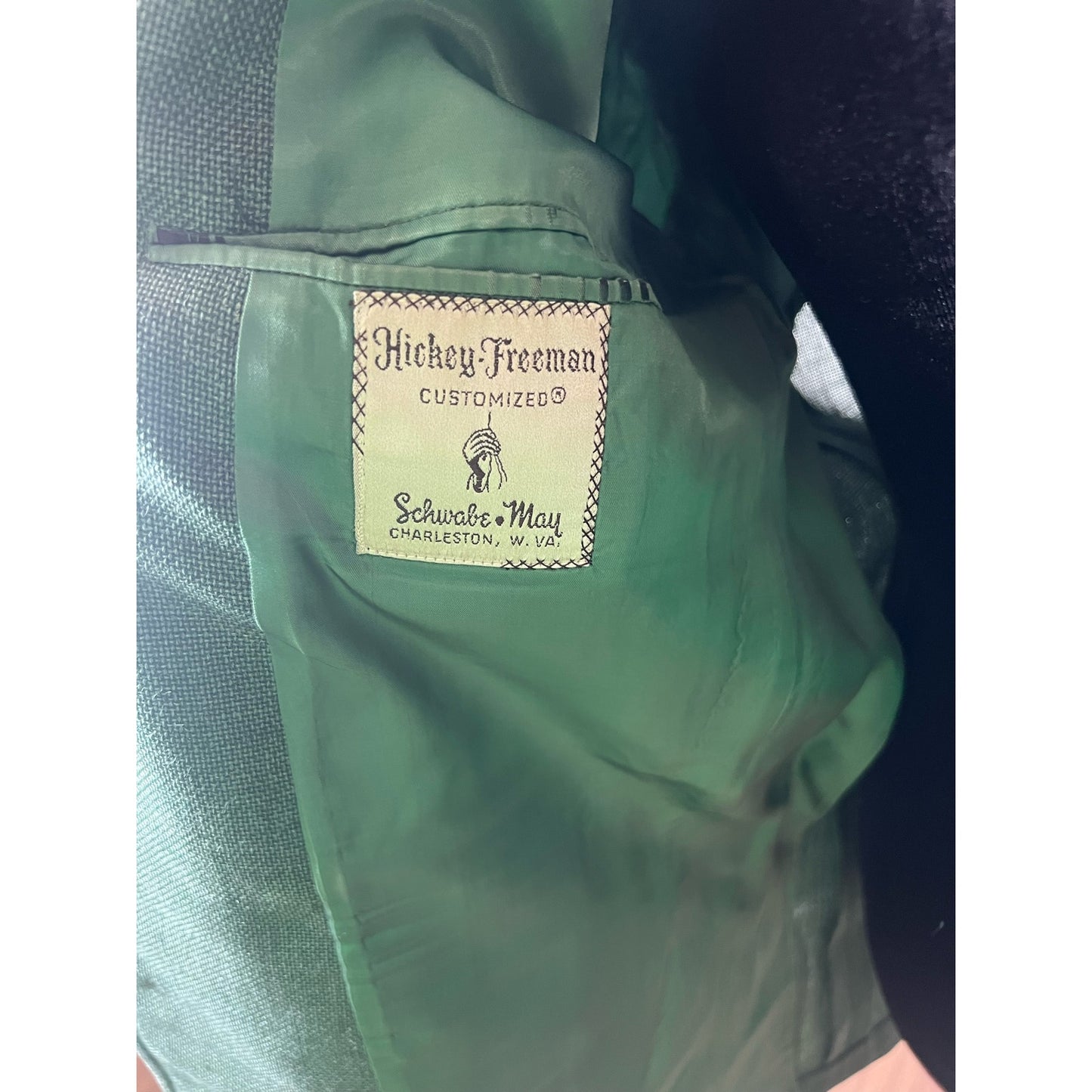 Hickey Freeman Green Blazer Coat