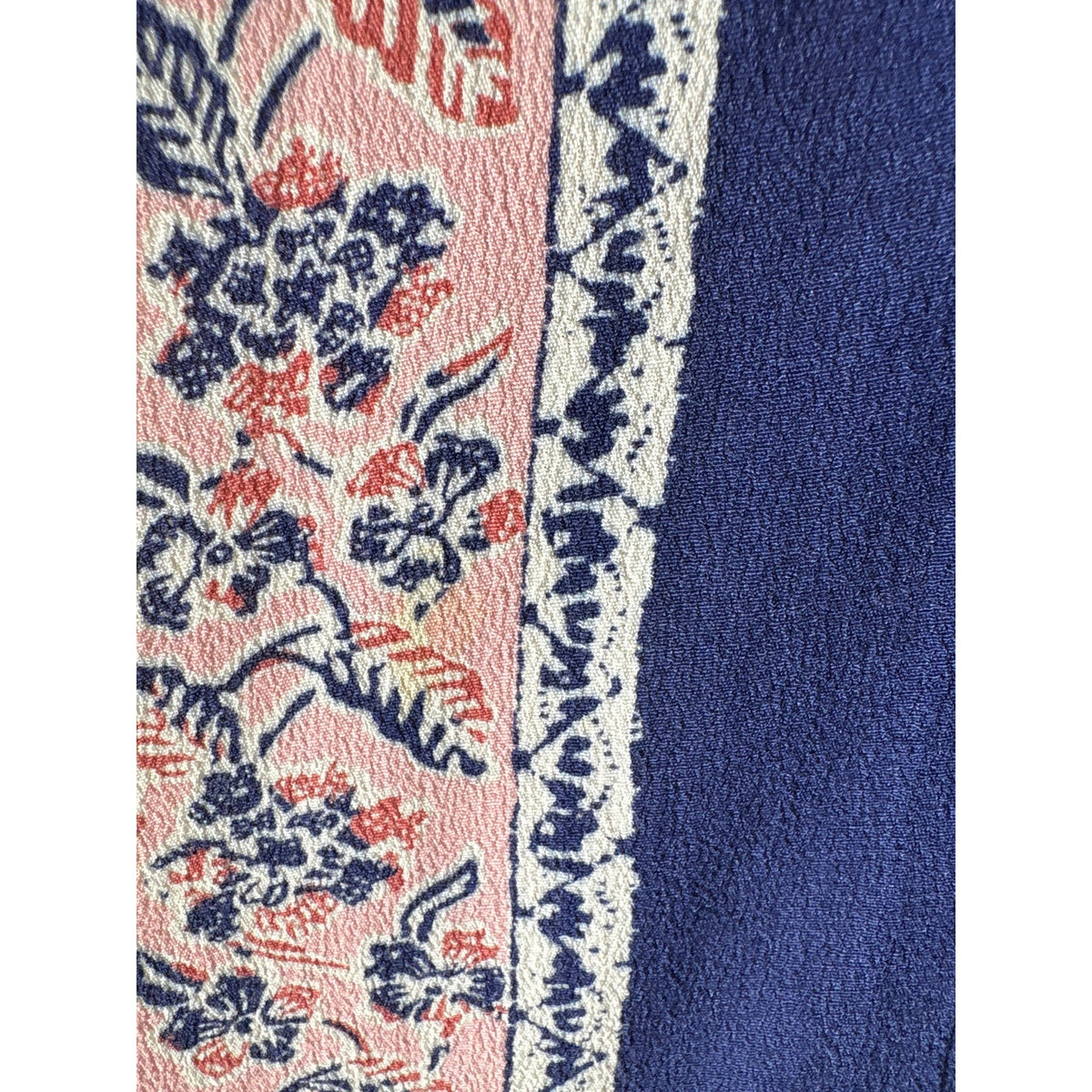 Maeve Navy and Pink Flutter Sleeve Open Back Maxi Dress Sz M