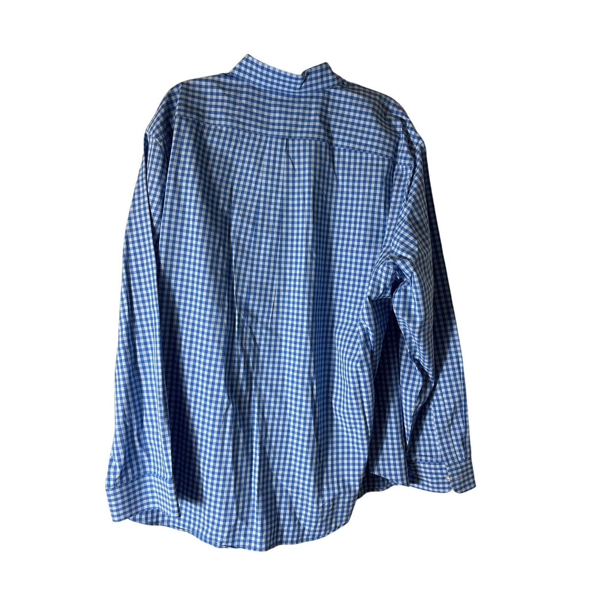 Vineyard Vines Classic Fit Blue on Blue Gingham Button Up Shirt Sz XXL