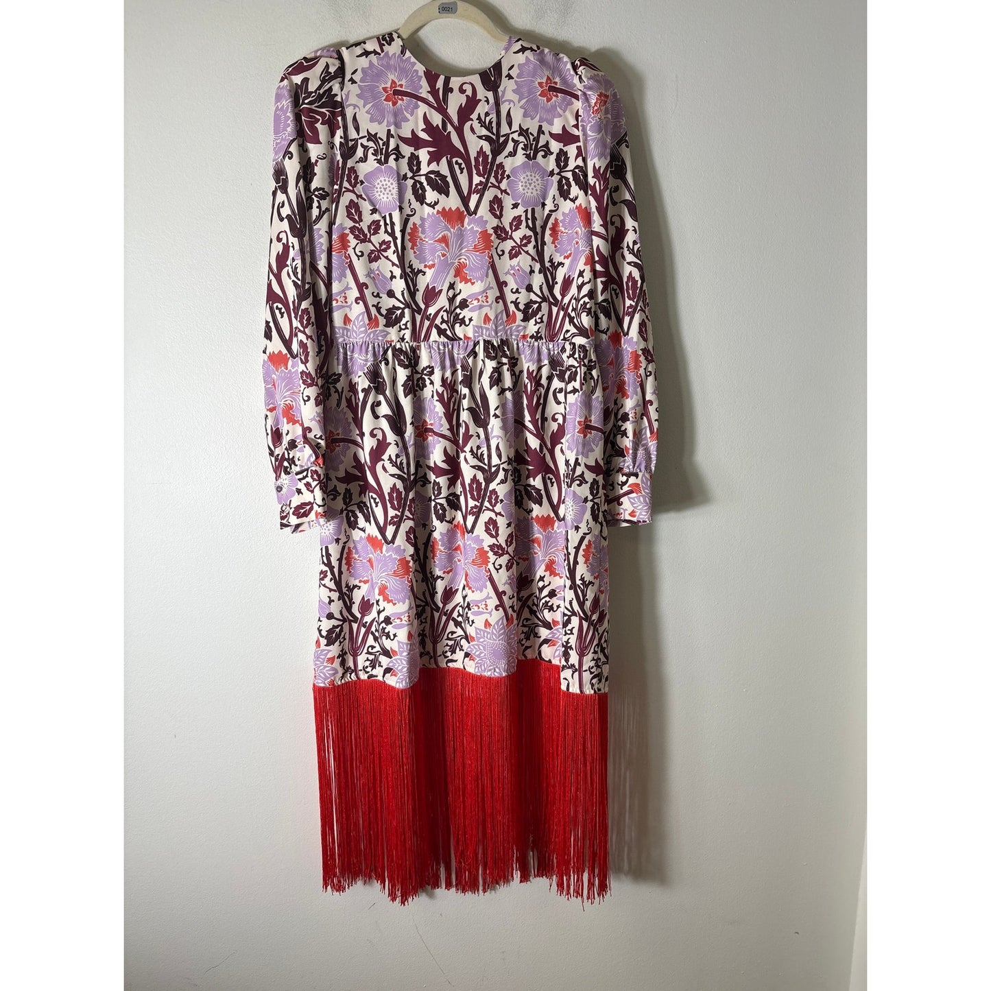 Tuckernuck Orange Fringed Long SLeeve Dress Sz M