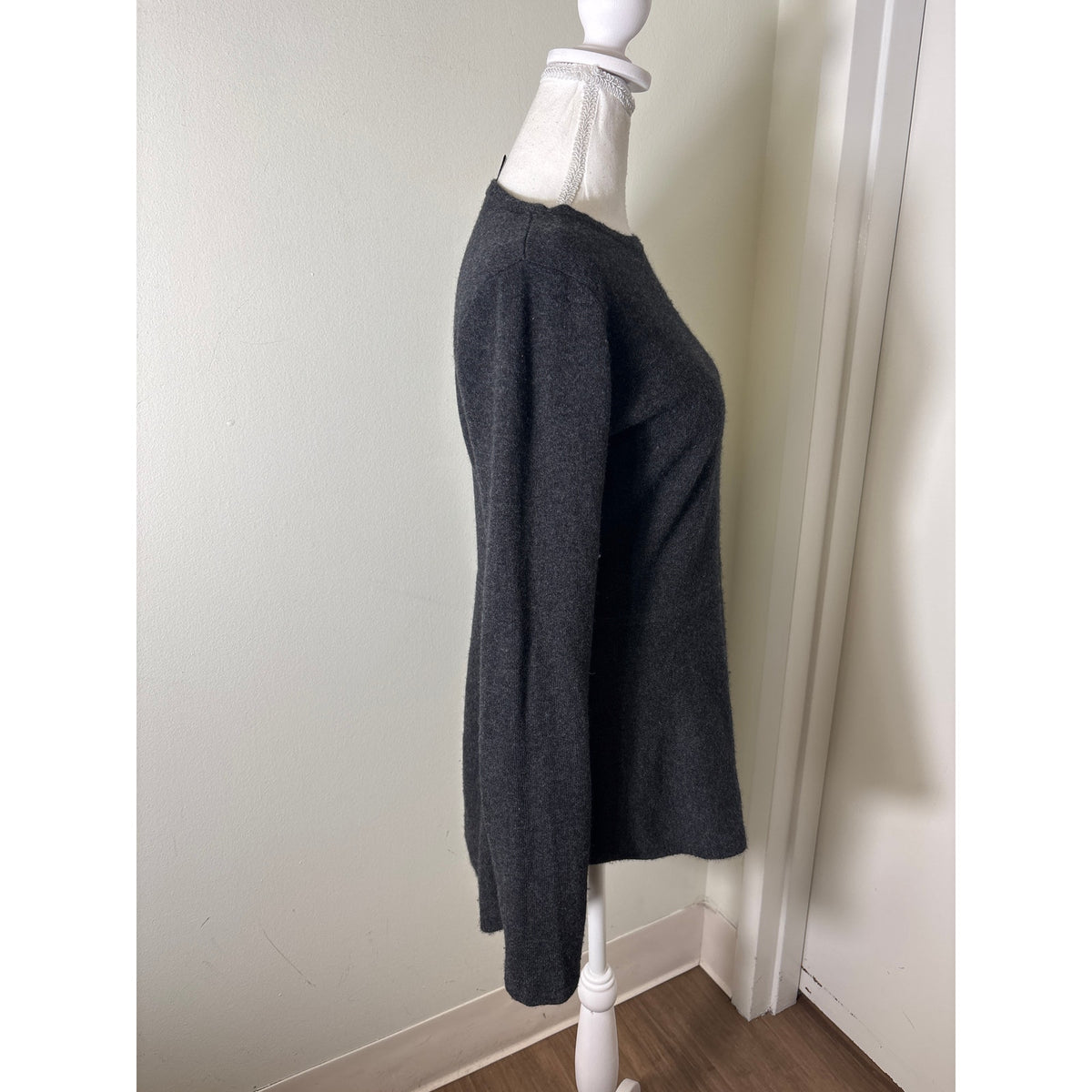 Autumn Cashmere Gray High Low Peplem Sweater Sz S