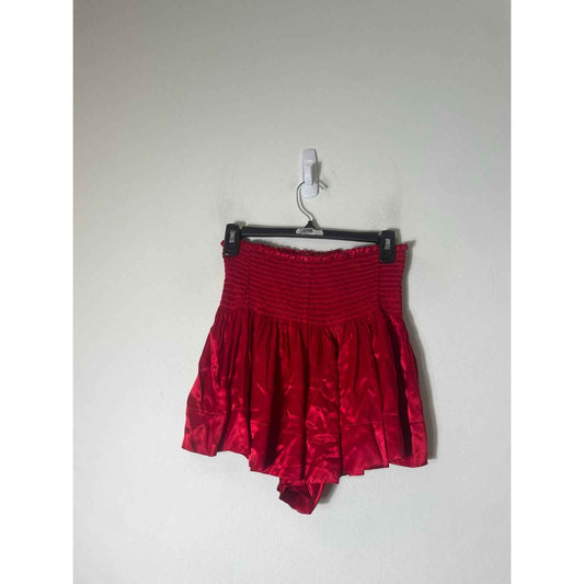 Koch Red High Waisted Flowy Shorts Sz S