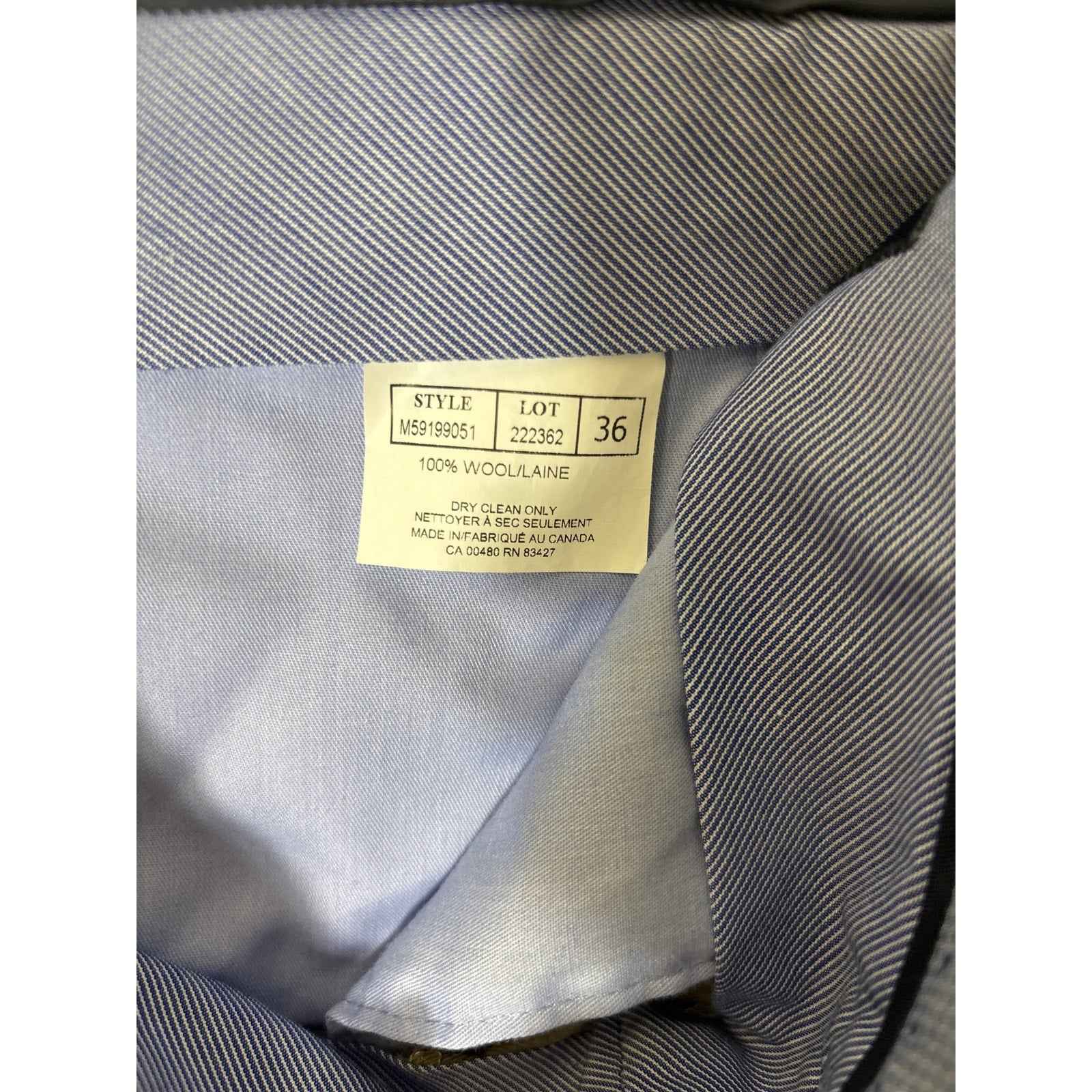 Men's Ballin Grayish Brown Wool  "Comfort Eze" Dress Pants Sz 36