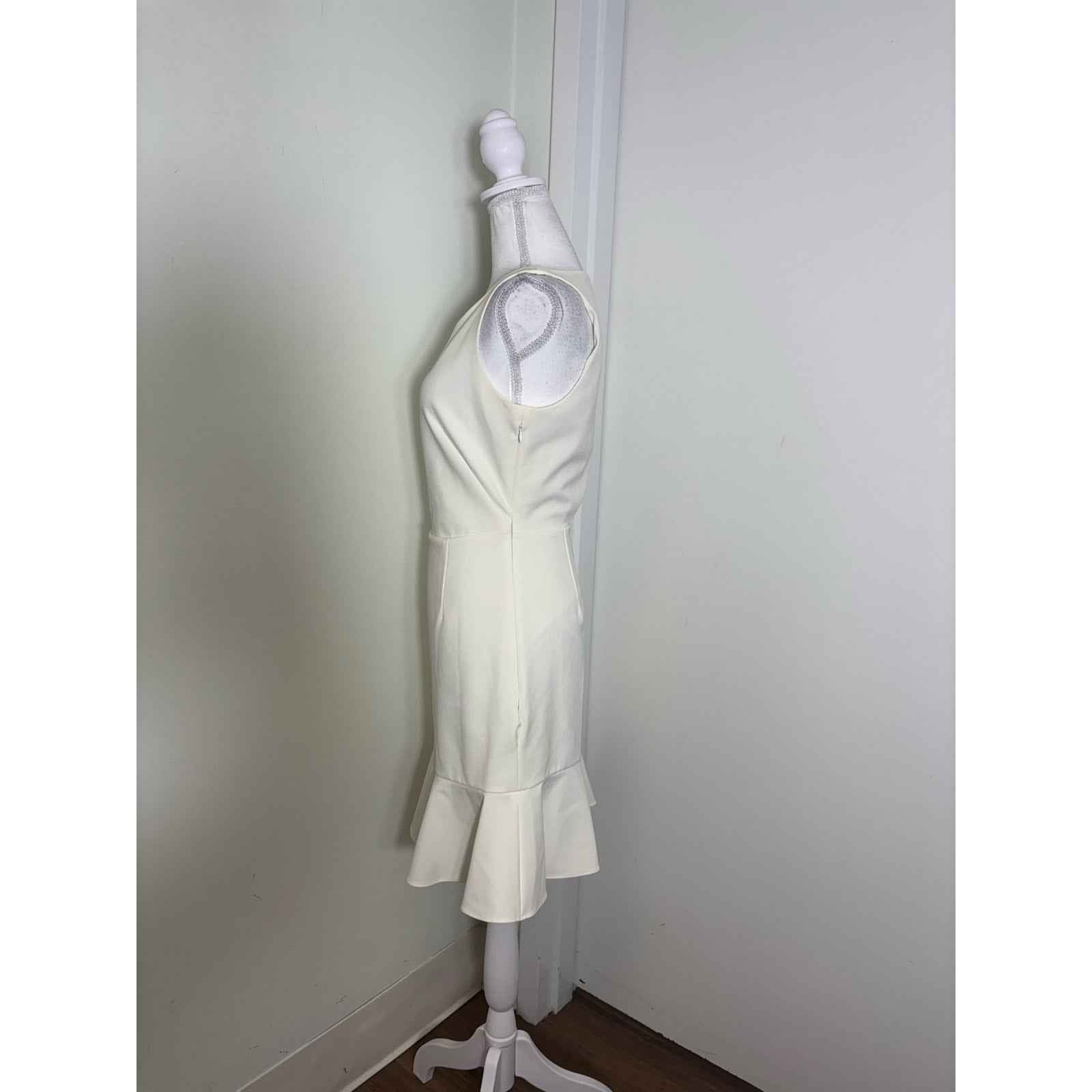 Rebecca Minkoff Off White Flutter Hem Dress Sz 2