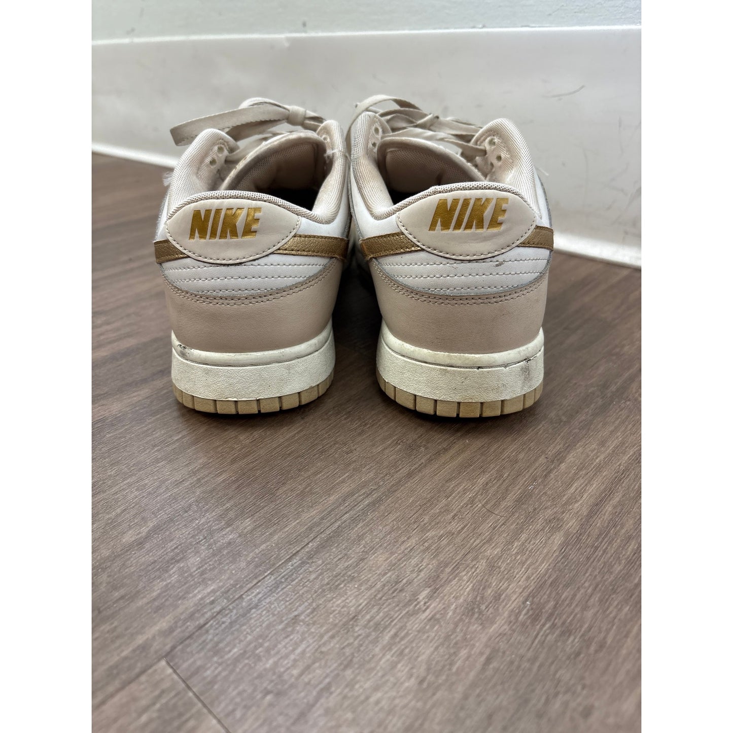 Nike Blush and Gold Tennis Shoes Sz 9.5